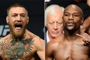 Conor McGregor and Floyd Mayweather Jr.