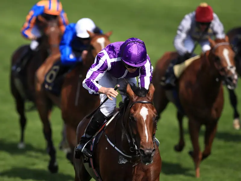 Jockey Ryan Moore on board Highland Reel