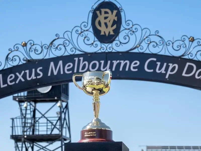 The 2018 Lexus Melbourne Cup is shown