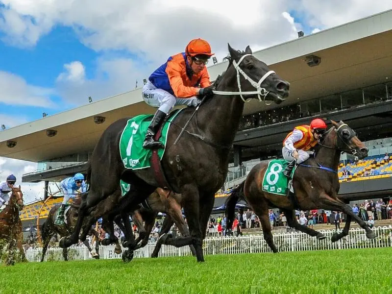 Jockey Kerrin McEvoy rides Charlayne to win race 1