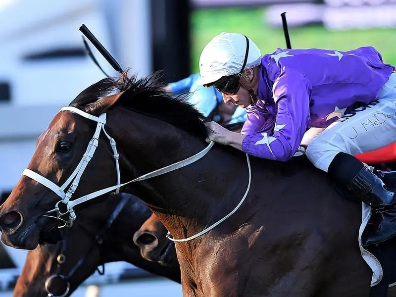 Jockey James McDonald rides Invincibella.