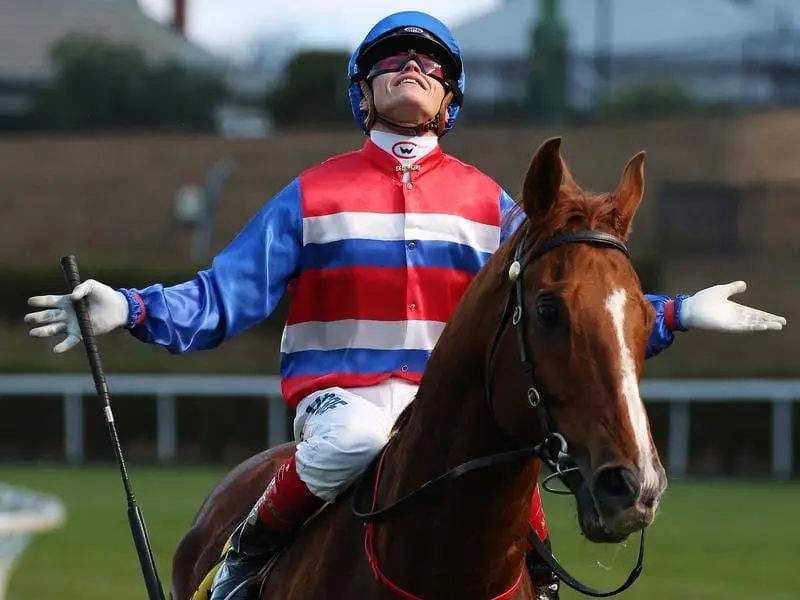 Craig Williams reacts as he returns to scale on Magic Consol.