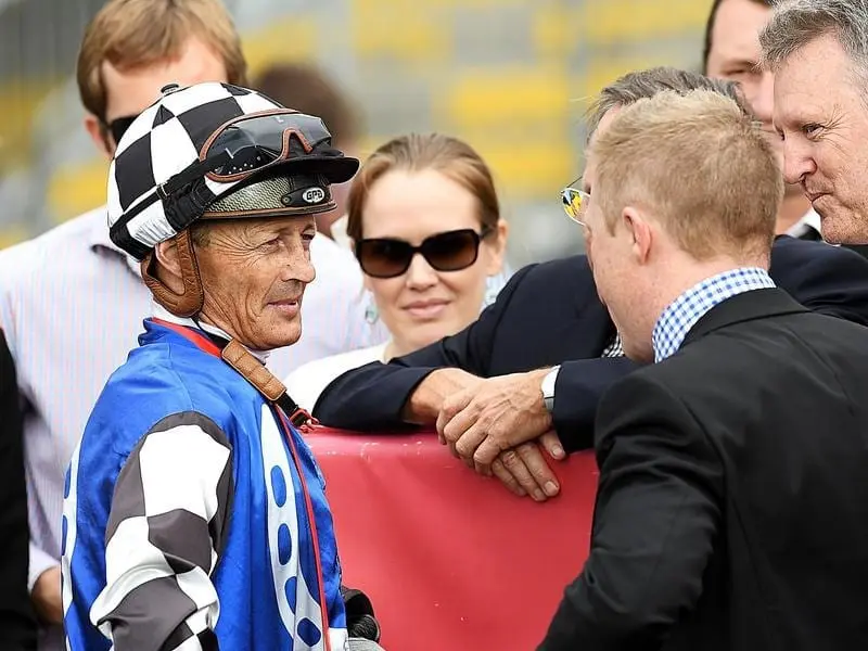 Jockey Damian Browne (left) will continue his fight to clear his name on a handling charge. damian browne