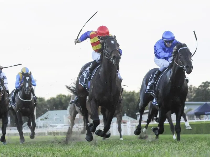 Jockey James McDonald rides Pierata in the Missiles Stakes