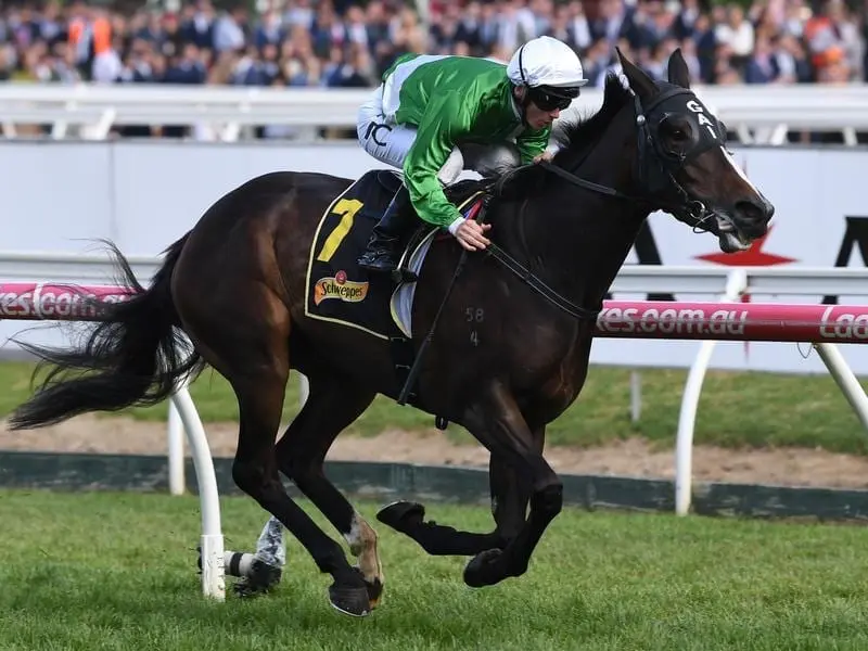 Sydney jockey Tim Clark has ridden a Caulfield Cup day double that included Shumookh. Tim Clark wins on Shmookh.