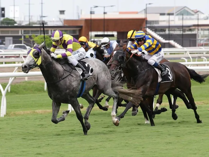 James Orman rides Trusty Lad to victory in race 3 at Eagle Farm