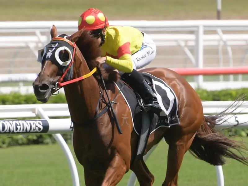 Rachel King has ridden Mercurial Lad to victory in race 5 at Randwick