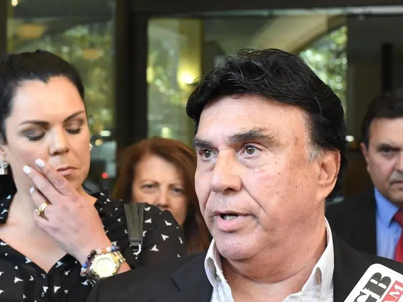 Bert Vieira, husband of Gai Vieira, speaks to media (file image)