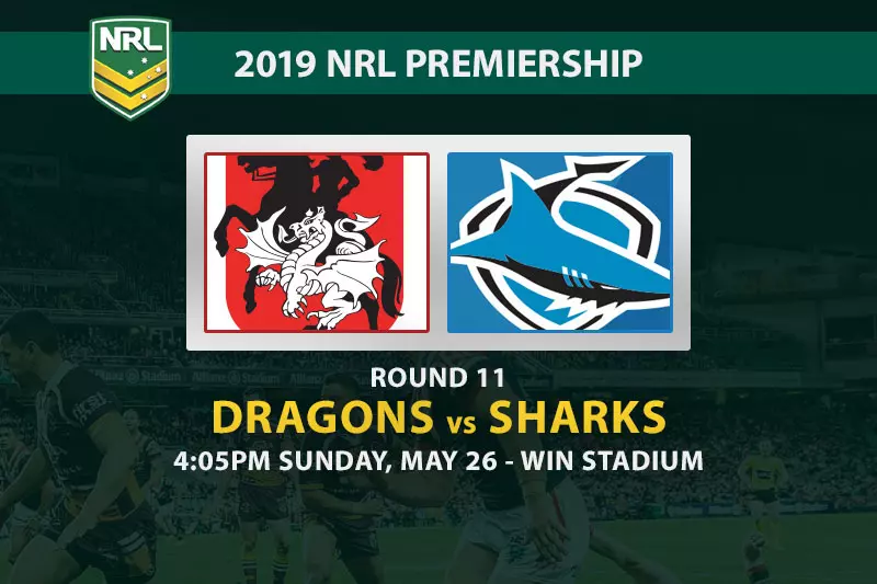 2019 NRL Dragons vs Sharks odds