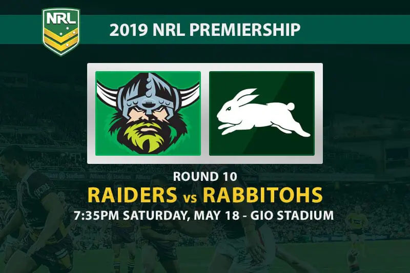 2019 NRL Raiders Rabbitohs betting tips