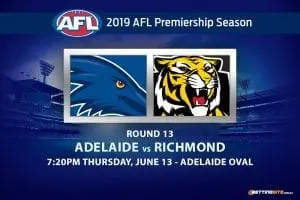 AFL Round 13 Adelaide vs Richmond betting tips