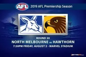 Roos vs Hawks AFL Round 20 betting tips