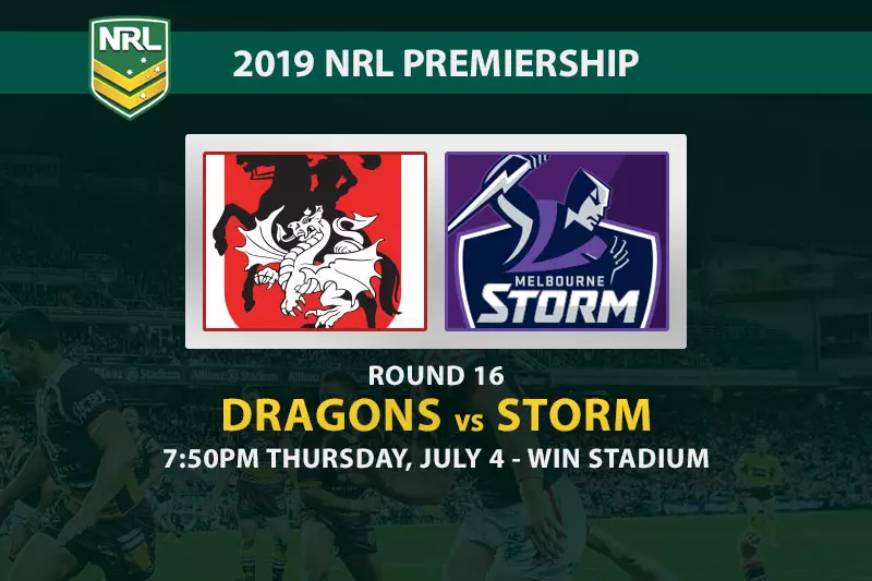 2019 NRL Dragons vs Storm betting tips