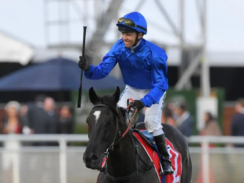 Avilius after winning the George Main Stakes.