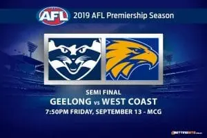 AFL finals Geelong vs West Coast odds