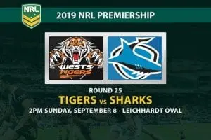 Tigers vs Sharks NRL Round 25 betting tips