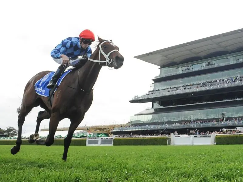 Funstar wins the Flight Stakes at Randwick.