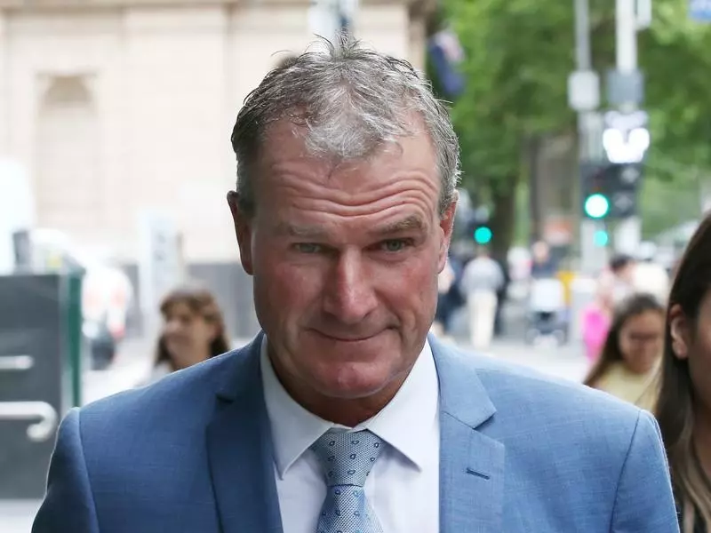 Darren Weir leaves the County Court of Victoria in Melbourne.