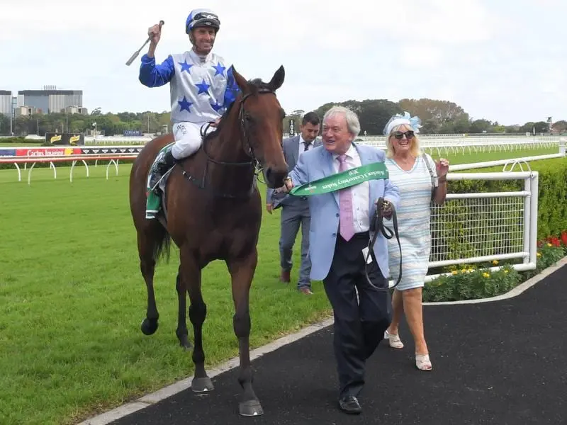 The Bostonian after winning the Canterbury Stakes.