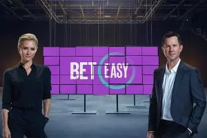 Nicky Whelan and Ricky Ponting in BetEasy ad