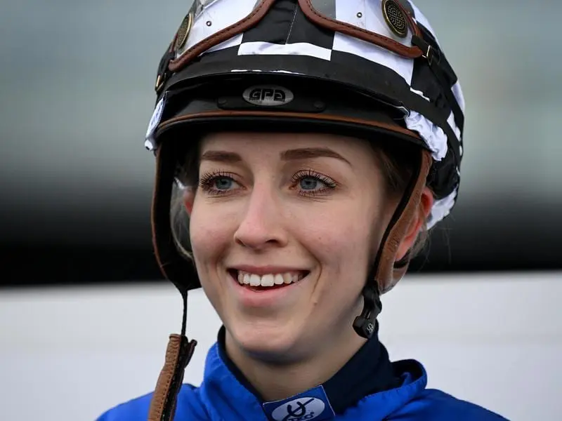 Louise Day after winning on Witherspoon at Randwick.