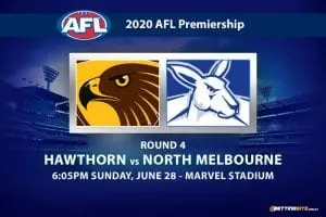 Hawks vs Kangaroos AFL betting tips