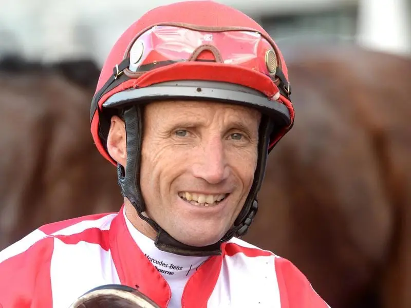 Damien Oliver will partner Wicklow Town when the galloper chases his fourth win on end. Damien Oliver.