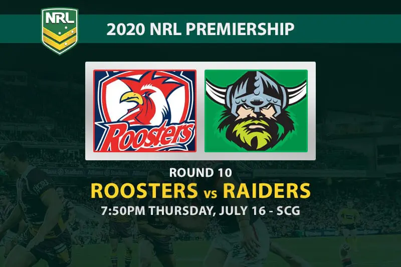 Roosters vs Raiders NRL betting tips