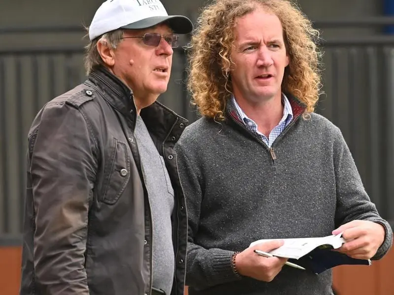 Victorian-based trainer Ciaron Maher (right) is poised to expand his presence in Sydney. Ciaron Maher