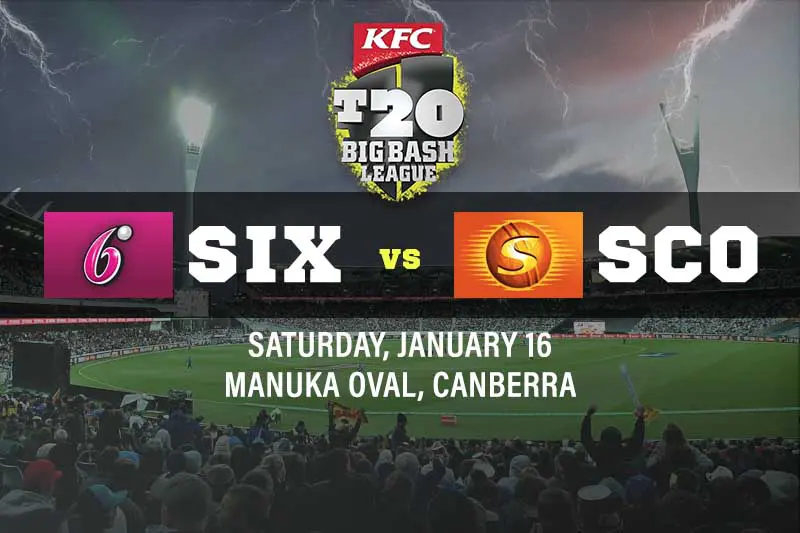 Sydney Sixers v Perth Scorchers for January 16/1