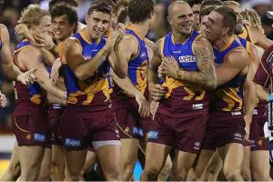 Brisbane Lions Celebrate 2013 win against Geelong Cats