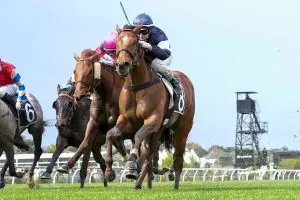 Point King winning Archer Stakes