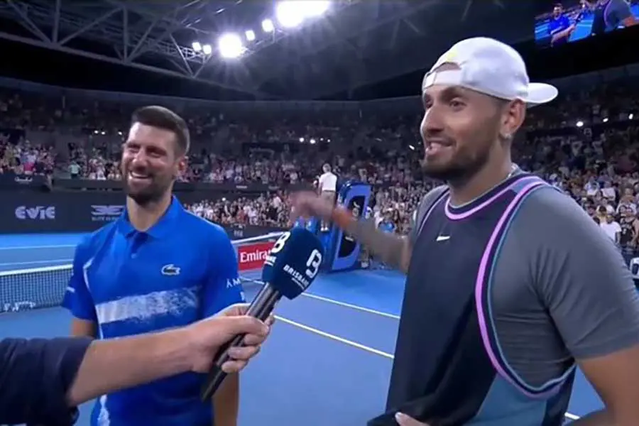 Nick Kyrgios and Novak Djokovic