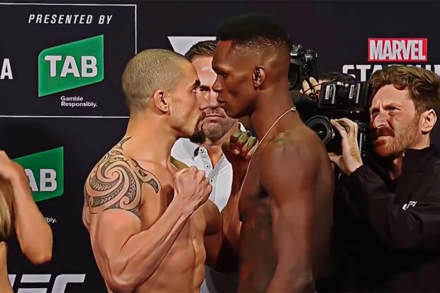 Israel Adesanya and Robert Whittaker