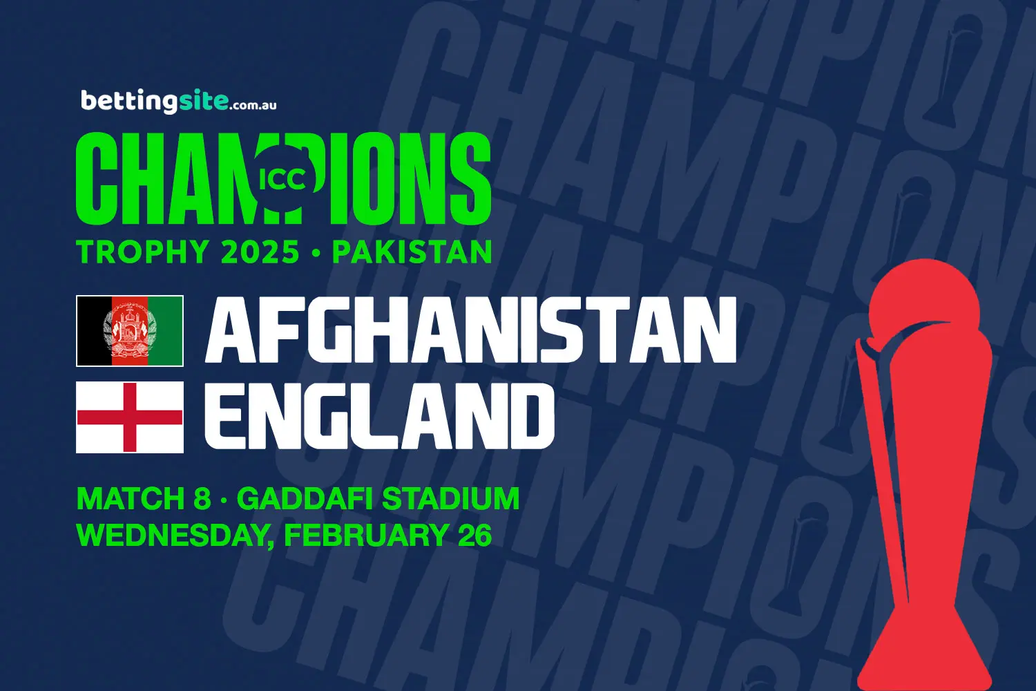 Afghanistan v England betting tips - Champions Trophy 2025