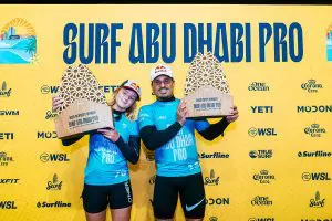 Caitlin Simmers and Italo Ferreira WSL Abu Dhabi Pro