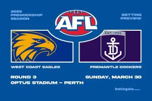 West Coast v Fremantle AFL betting tips - Round 3, 2025