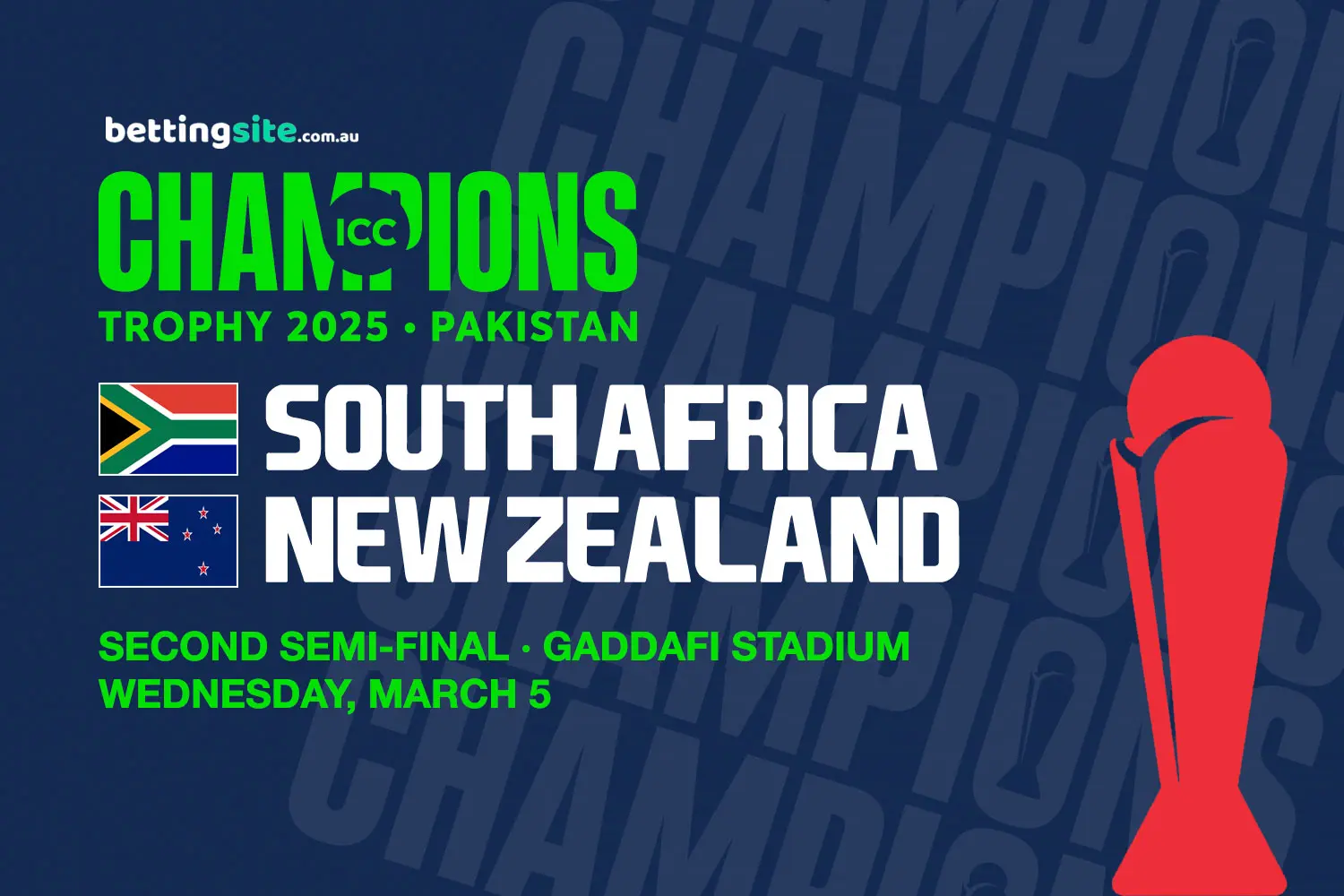 South Africa v New Zealand cricket betting tips - 2025 Champions Trophy semi-final preview