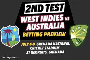 West Indies v Australia betting preview - Second Test 2025