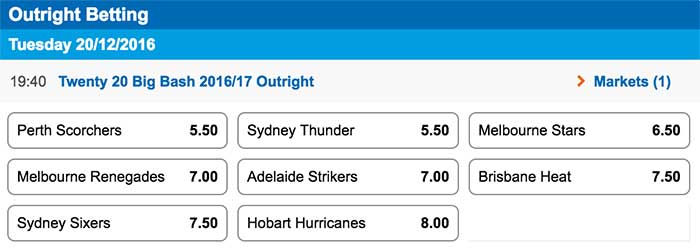 BBL betting