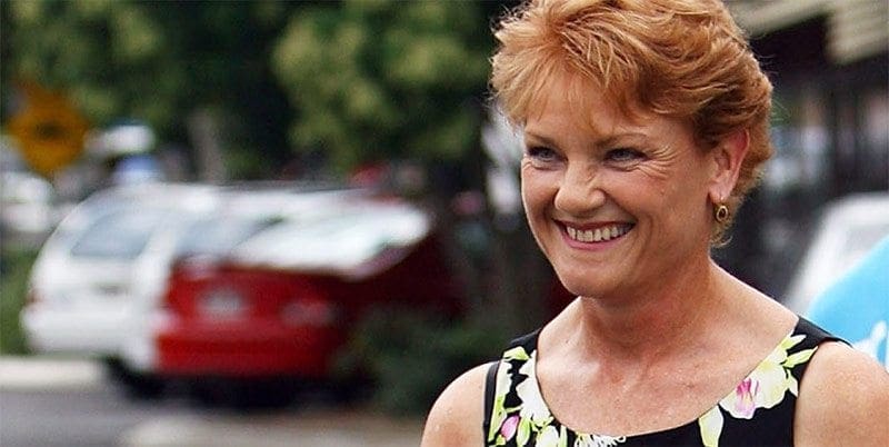 One Nation leader Pauline Hanson