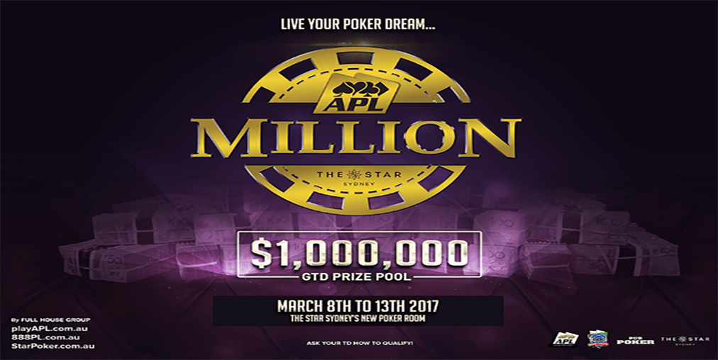 APL Million poker tournament Star Sydney poker competition