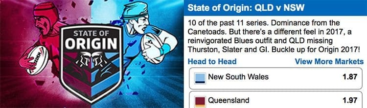 Sportsbet Origin specials