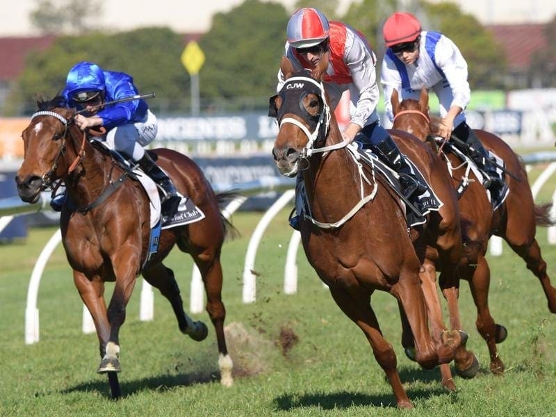 Hugh Bowman rode Jolly Honour to victory at Rosehill after winning on The Fire Trap. Hugh Bowman rides Jolly Honour to win race 3 at Rosehill