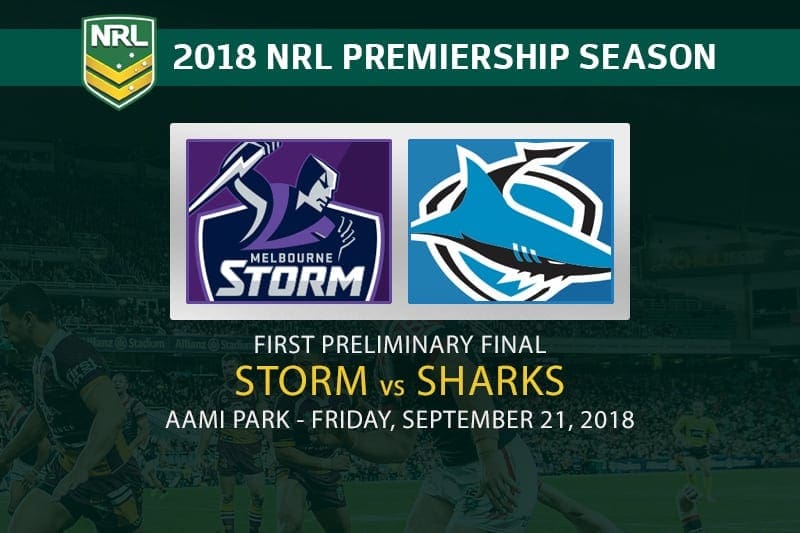 Melbourne Storm vs Cronulla Sharks NRL Preliminary Final