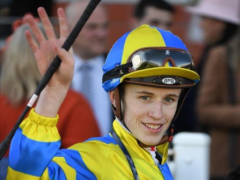 Jockey Ben Allen has three opportunites to win his first Group One race at Caulfield. ben allen