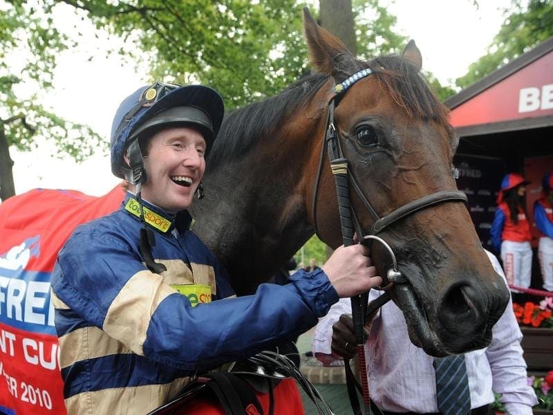 Irish jockey Pat Cosgrave will ride Godolphin star Benbatl in the Group One Caulfield Stakes. Pat Cosgrave.