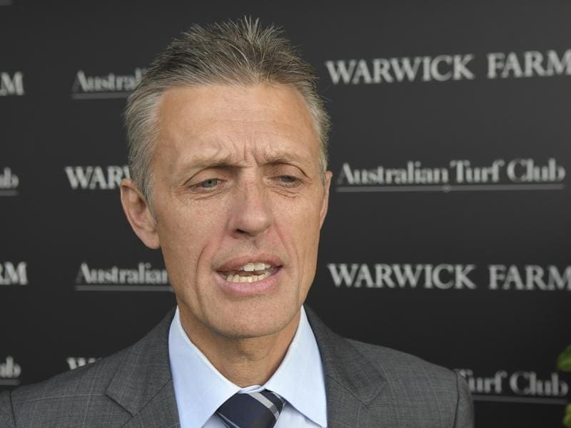 Trainer Mark Newnham hopes Greysful Glamout can enhance her VRC Oaks prospects at Flemington. mark newnham