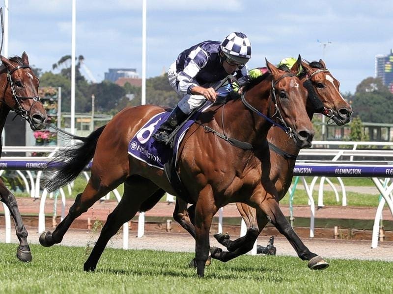 Order Of Command scored a three-quarter length win over Demolition in the Festive Season Sprint. Damien Oliver wins on Order Of Command in race 6 at Flemington