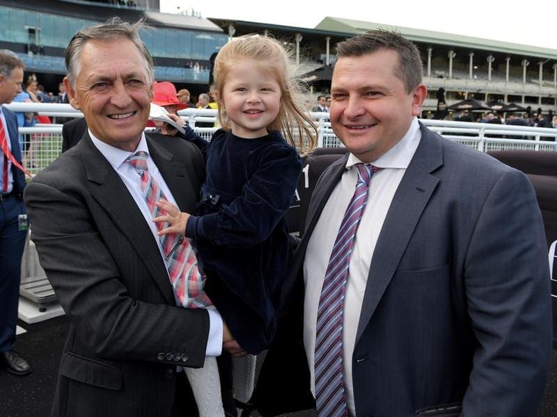 Trainers Peter (l) and Paul Snowden have the two favourites for the Inglis Nursery at Randwick. snowdens